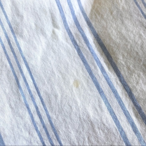 Zara V-Neck Striped Balloon Sleeve High Low Blouse Size M - Picture 13 of 15